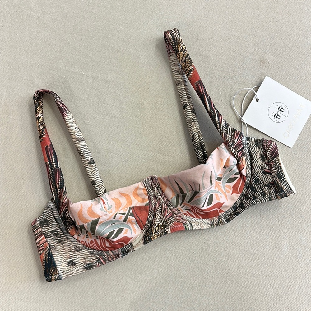 NWT Carolina K Carmel Bikini Top!
